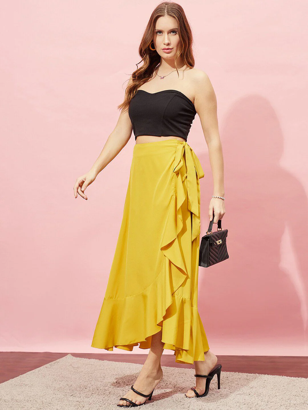 Berrylush Wrap Knot Flared Maxi Skirt - Image 5