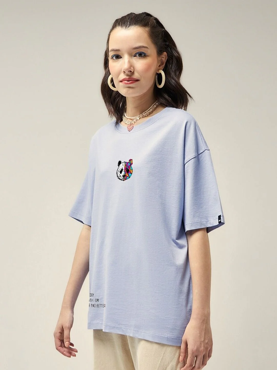 Bewakoof Better & Better Graphic Printed Drop-Shoulder Sleeves Oversized Cotton T-shirt - Image 5