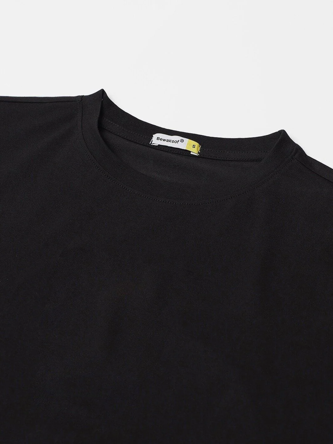 Bewakoof Black 3D BTS Graphic Printed Drop-Shoulder Sleeves Oversized Cotton T-shirt - Image 7