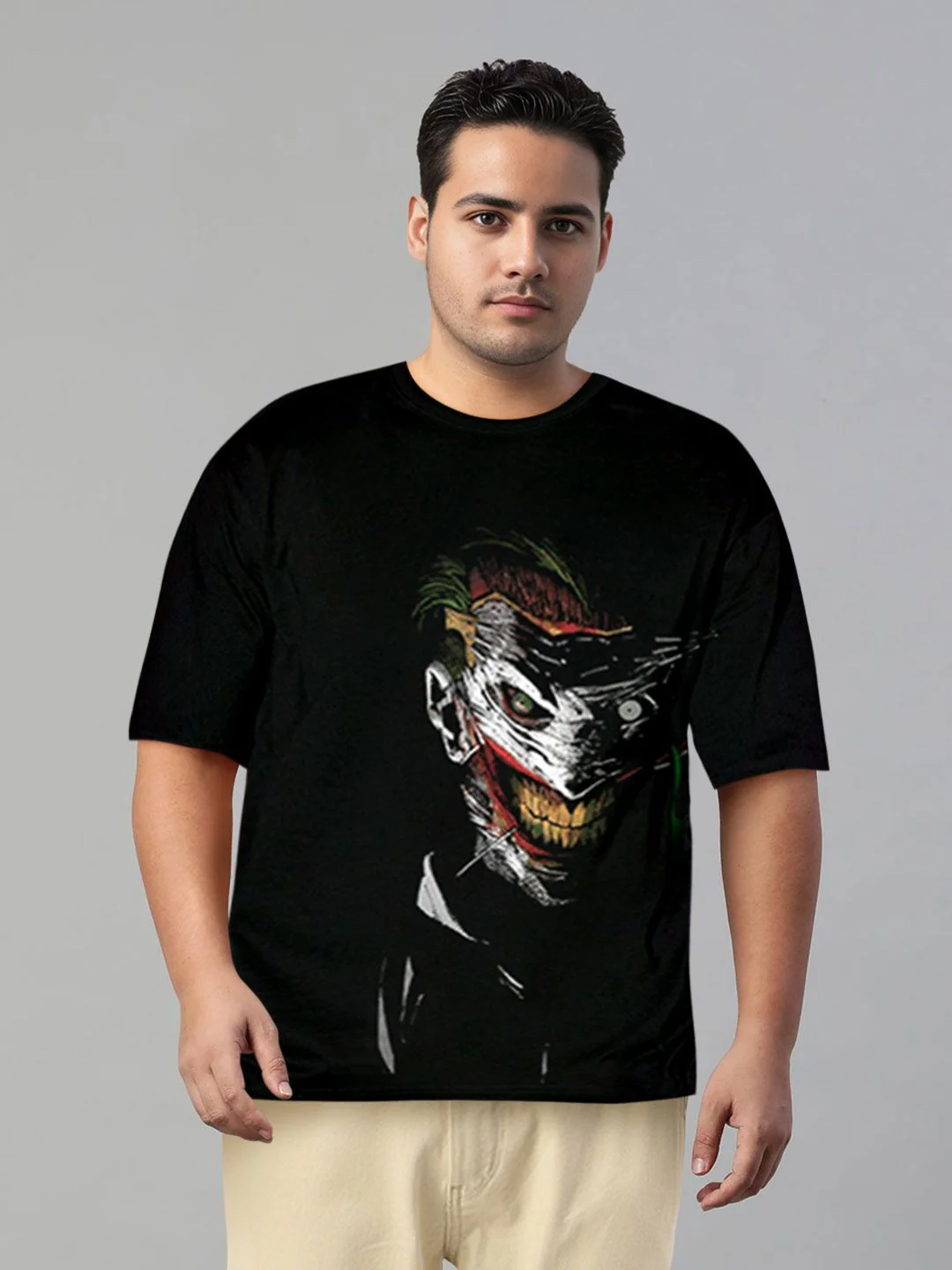 Bewakoof Black DC Comics Graphic Printed Pure Cotton Oversized T-shirt - Image 7