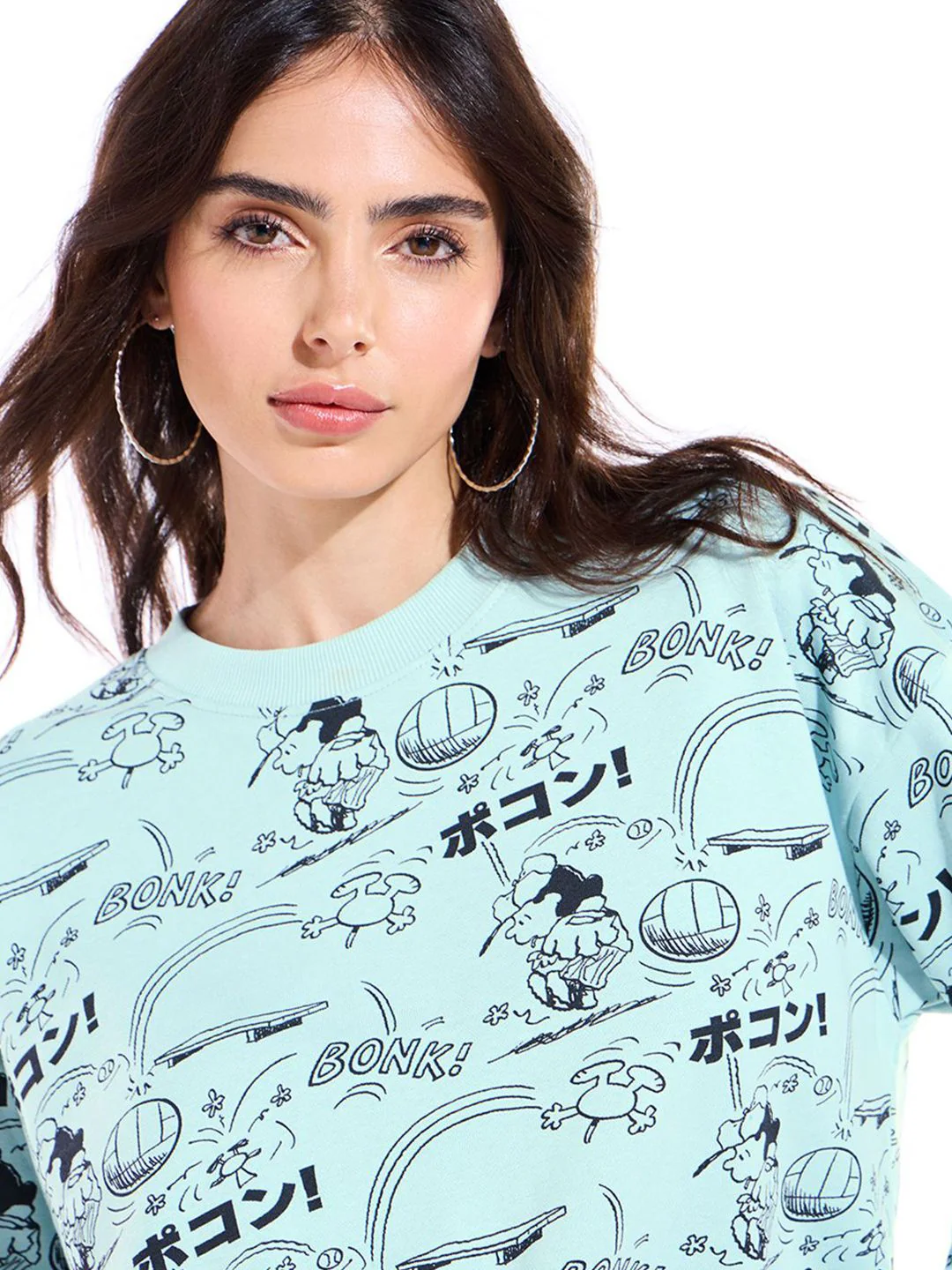Bewakoof Humour and Comic Printed Oversized Sweatshirt - Image 2