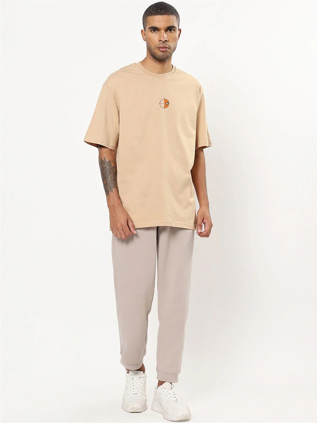 Bewakoof Deathstroke Printed Drop-Shoulder Sleeves Oversized Cotton T-shirt - Image 4