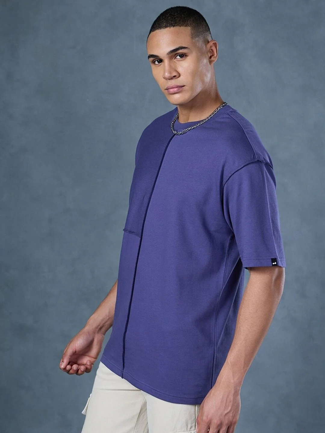 Bewakoof Drop-Shoulder Sleeves Oversized Pure Cotton T-shirt - Image 3