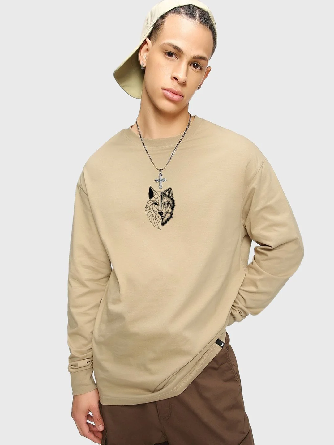Bewakoof Graphic Printed Pure Cotton Oversized Fit T-shirt - Image 3