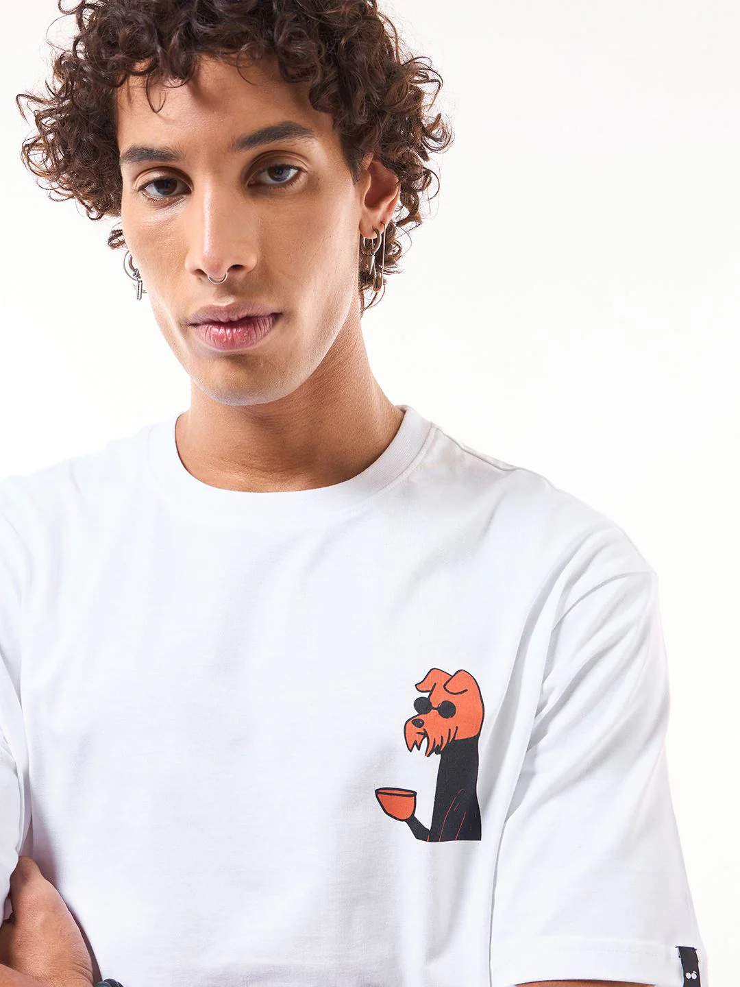 Bewakoof Graphic Printed Round Neck Pure Cotton Oversized T-shirt - Image 2