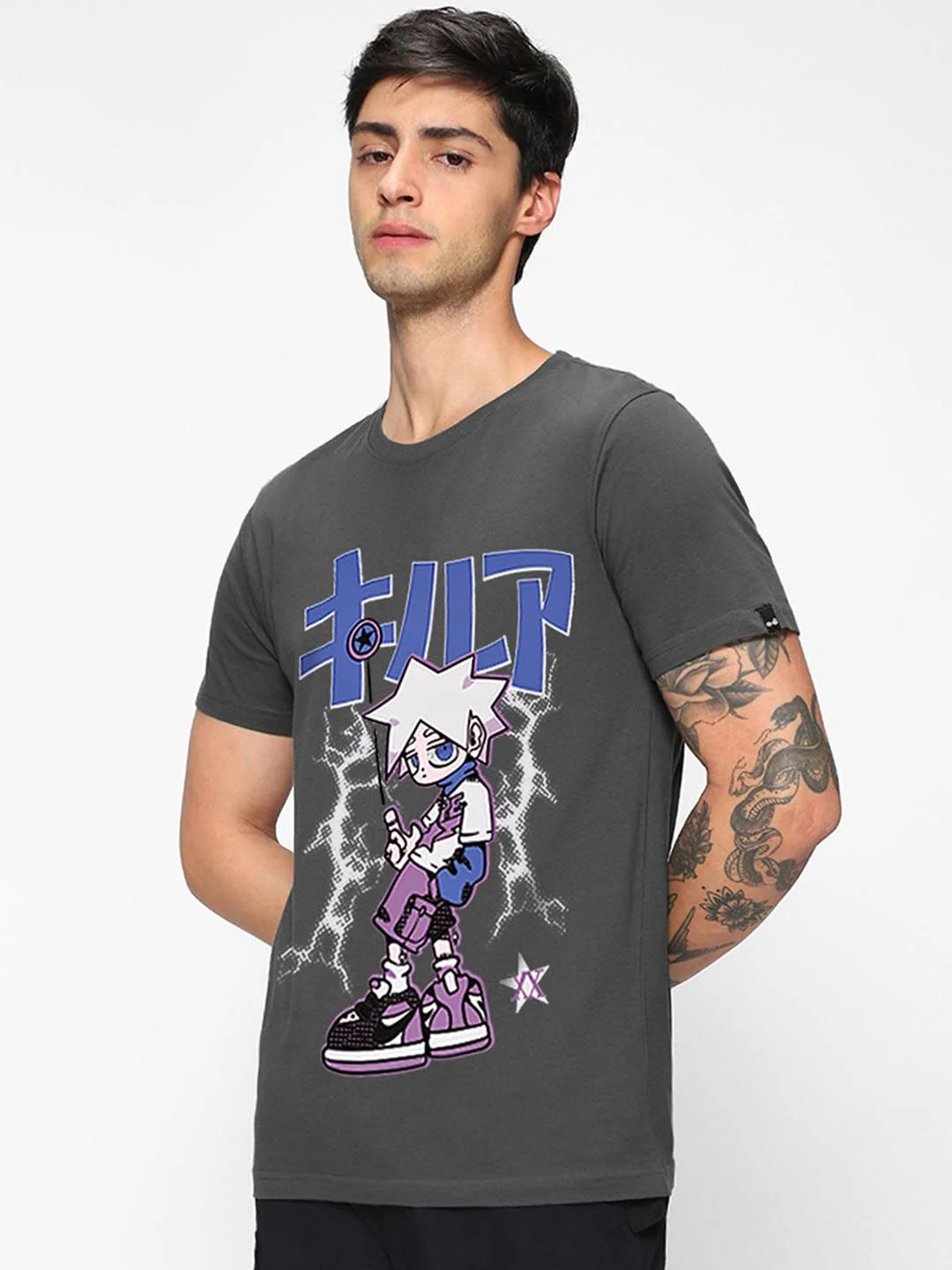 Bewakoof Graphic Printed Round Neck Pure Cotton T-shirt - Image 3