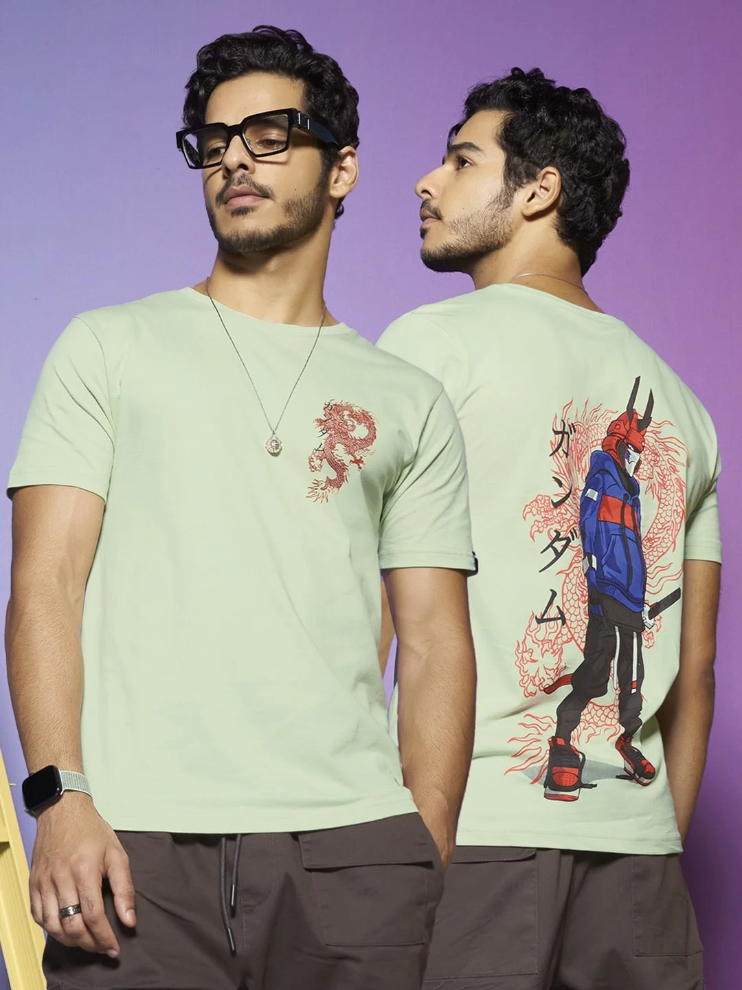 Bewakoof Green Graphic Printed Cotton T-shirt