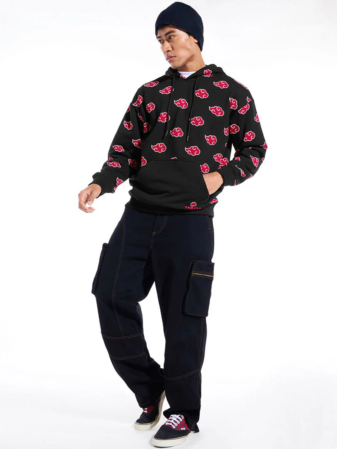 Bewakoof Heavy Duty Men Printed Hooded Oversized Sweatshirt - Image 4