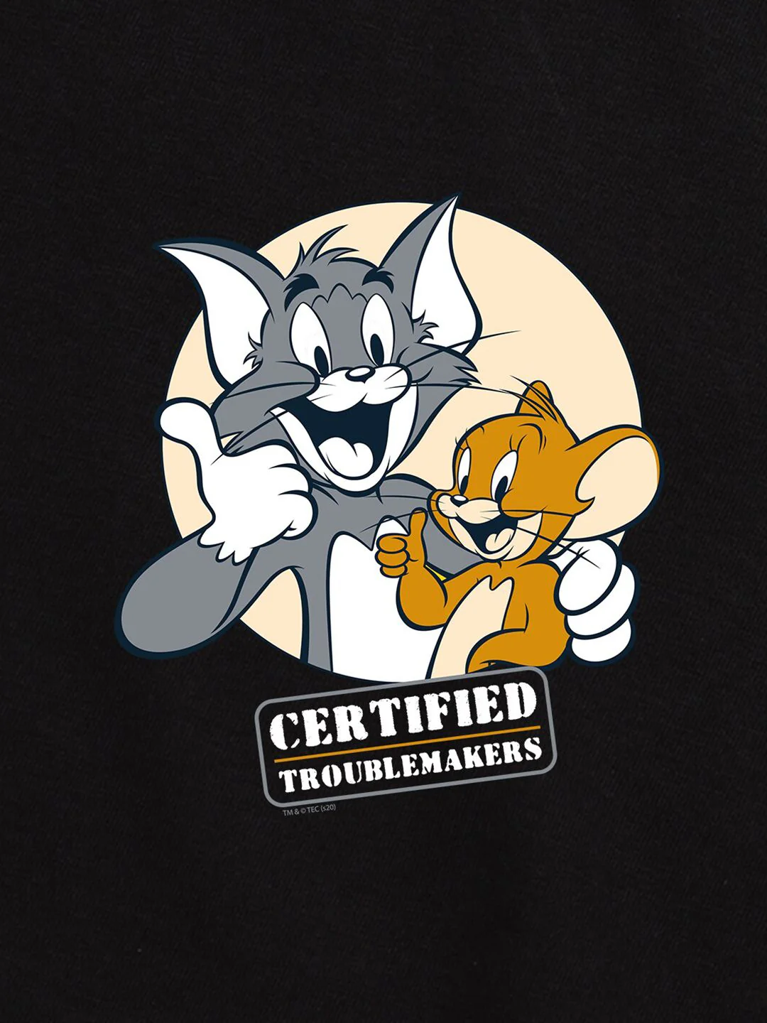 Bewakoof Humour and Comic Printed Tom & Jerry Pure Cotton T-shirt - Image 2