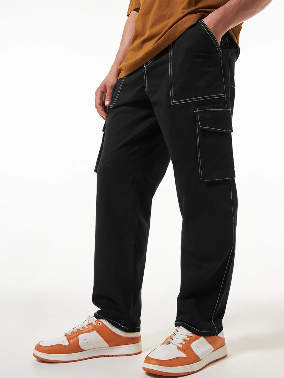 Bewakoof Men Baggy Oversized Cargo Pants - Image 3