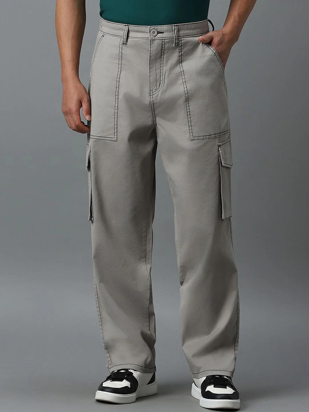 Bewakoof Men Baggy Oversized Cargo Pants - Image 2