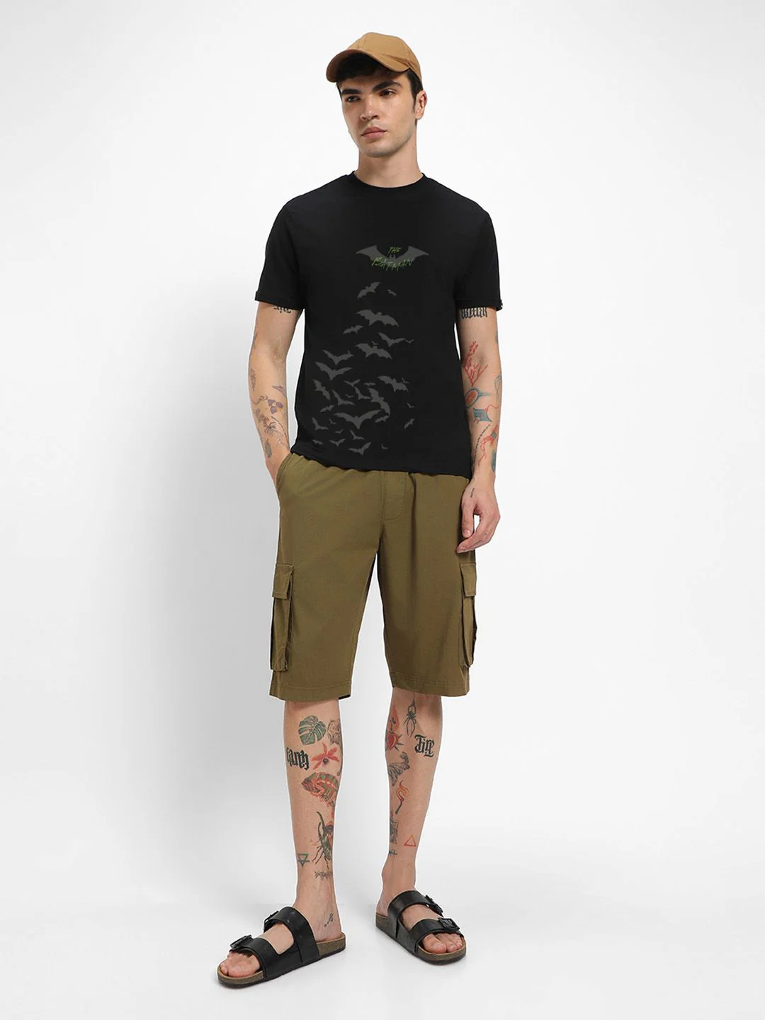Bewakoof Men Black Batman Printed Pure Cotton T-shirt - Image 10