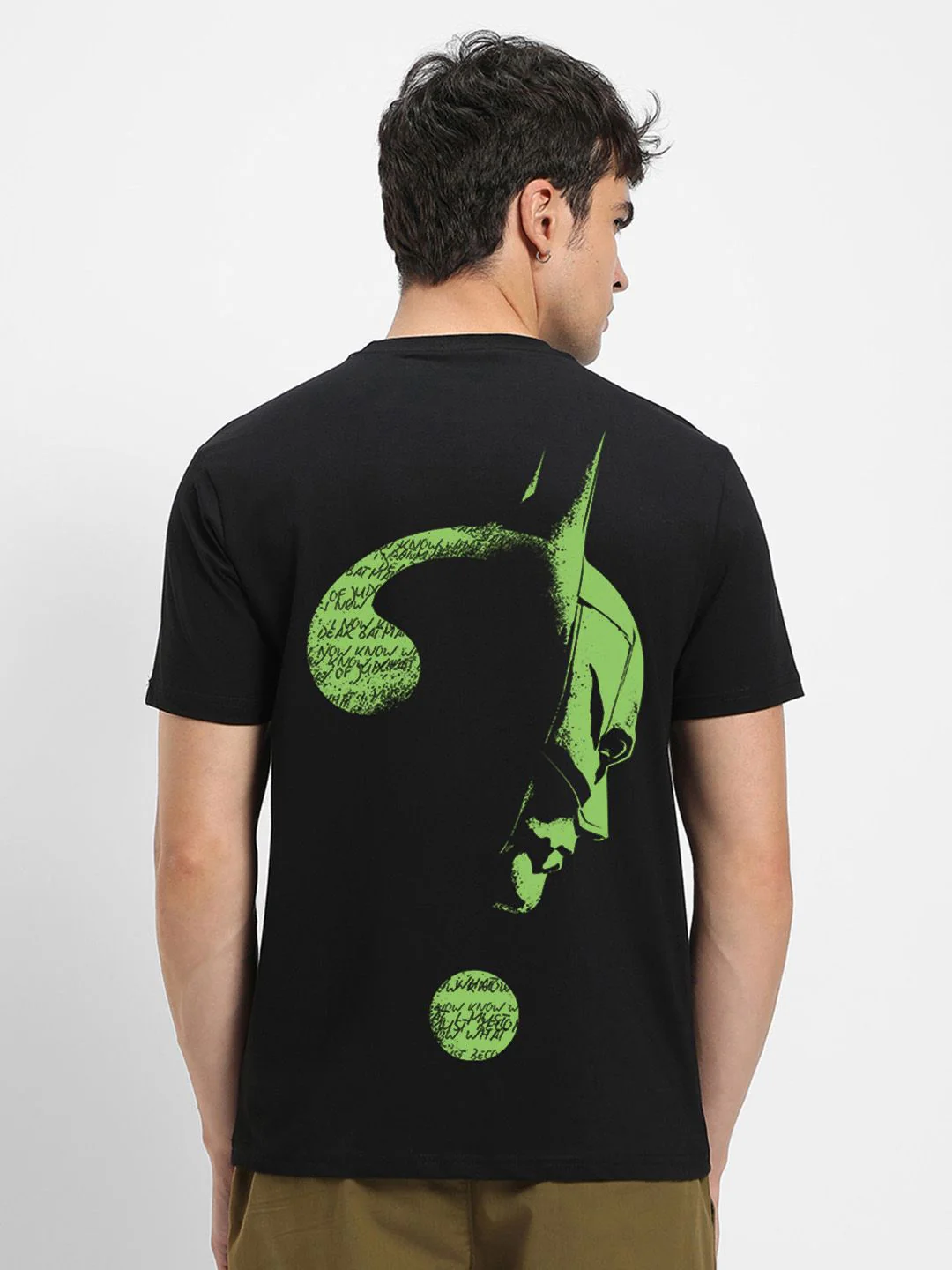 Bewakoof Men Black Batman Printed Pure Cotton T-shirt - Image 3