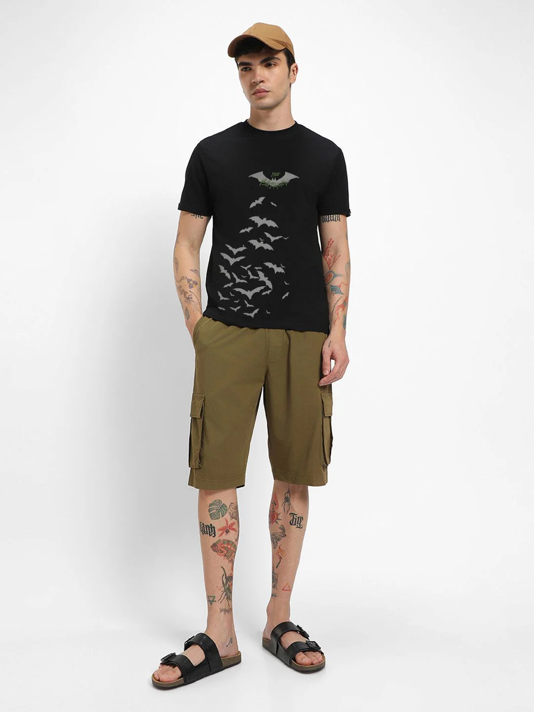 Bewakoof Men Black Batman Printed Pure Cotton T-shirt - Image 4