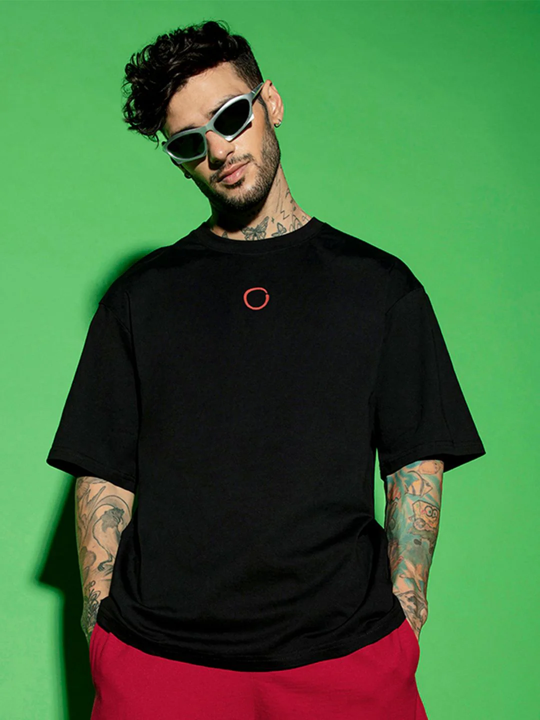Bewakoof Men Black Typography Back Print Oversized T-shirt - Image 3