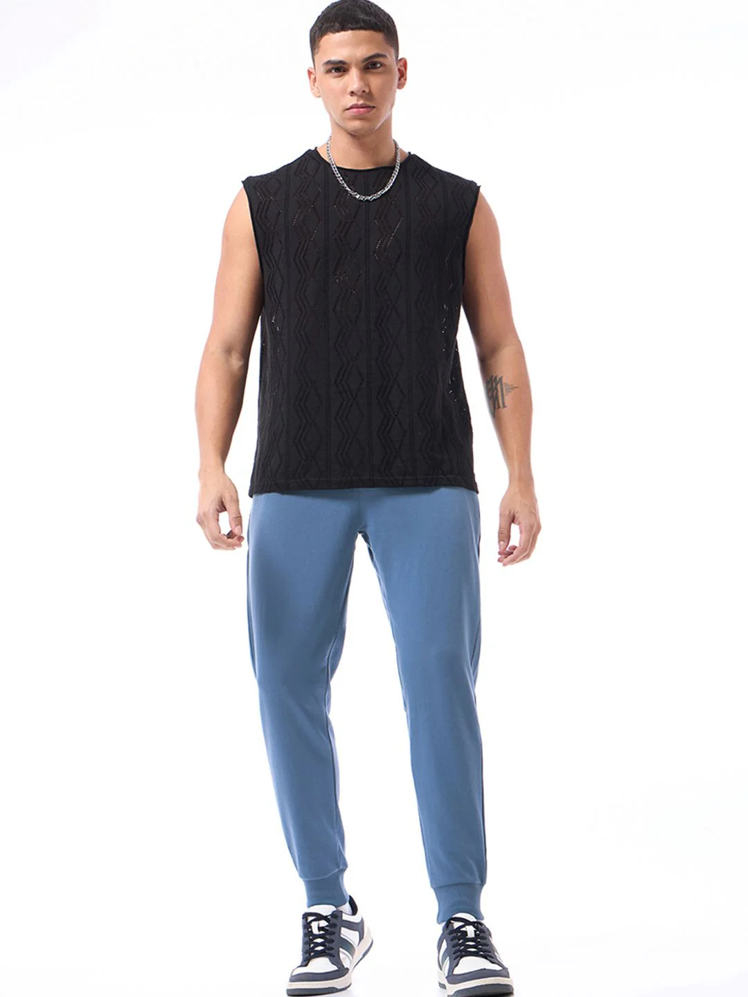 Bewakoof Men Blue Solid Joggers - Image 11