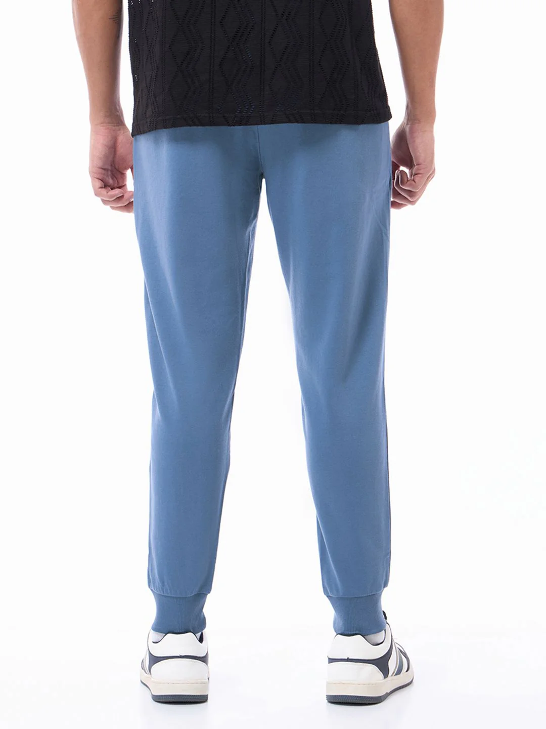 Bewakoof Men Blue Solid Joggers - Image 12