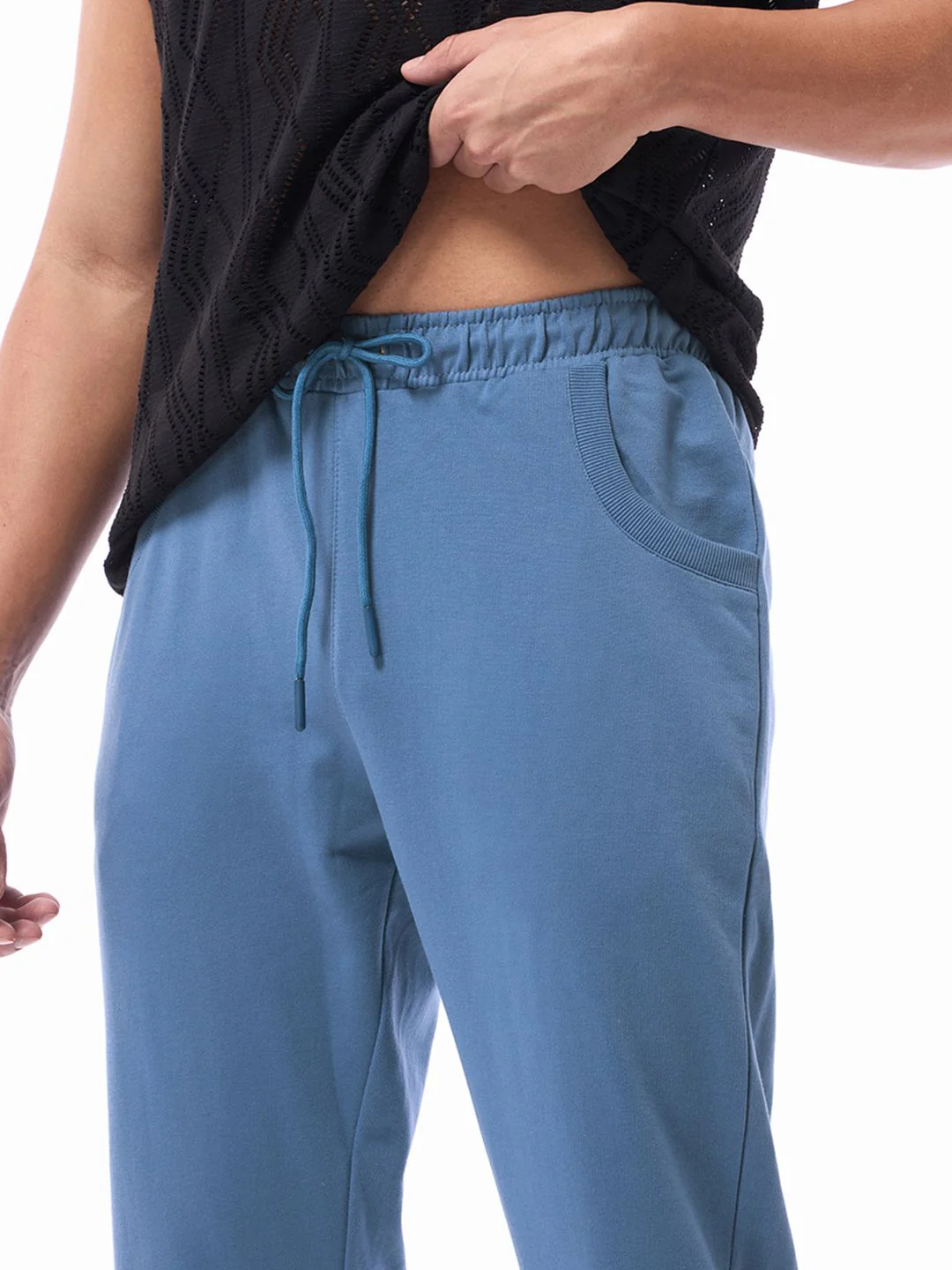 Bewakoof Men Blue Solid Joggers - Image 13