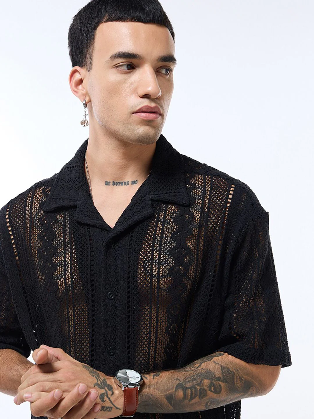 Bewakoof Men Oversized Textured Casual Shirt - Image 2