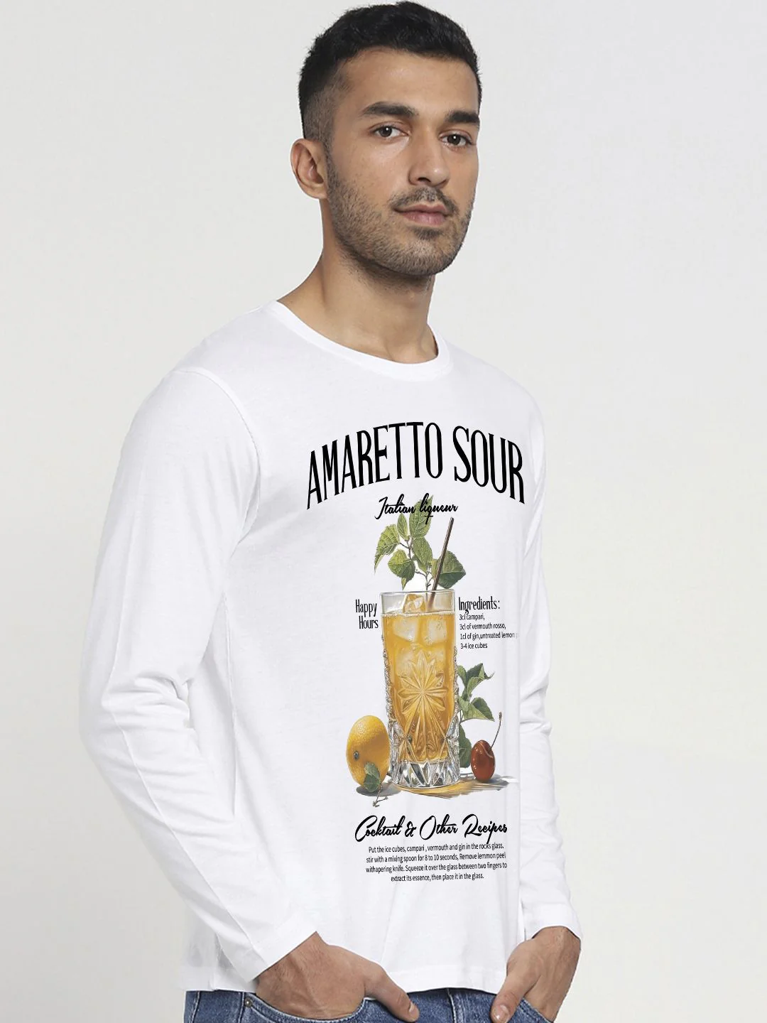 Bewakoof Men Graphic Printed Long Sleeves Pure Cotton T-shirt - Image 3