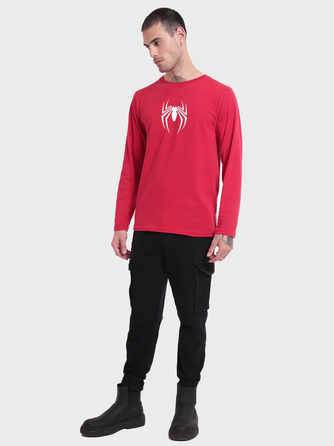 Bewakoof Spider-Man Graphic Round Neck Cotton T-shirt - Image 4