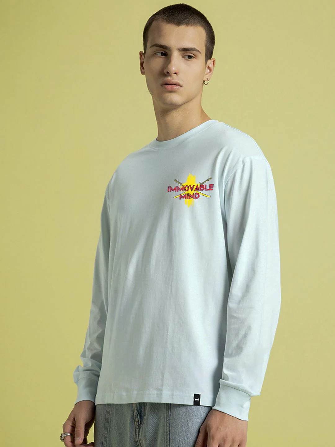 Bewakoof Men Ice Melt Akuma Graphic Printed Round Neck Pure Cotton Oversized T-shirt - Image 4