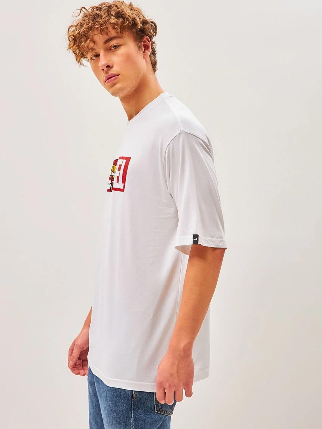 Bewakoof Men Marvel Ironman Typography Oversized Cotton T-shirt - Image 5