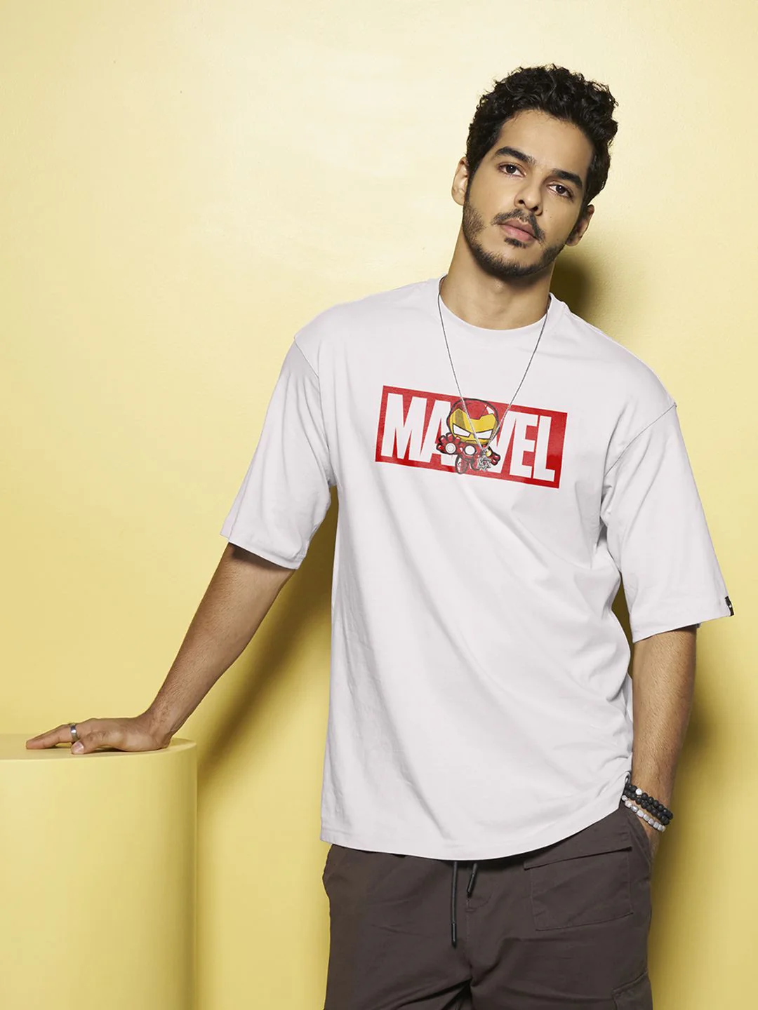 Bewakoof Men Marvel Ironman Typography Oversized Cotton T-shirt - Image 7