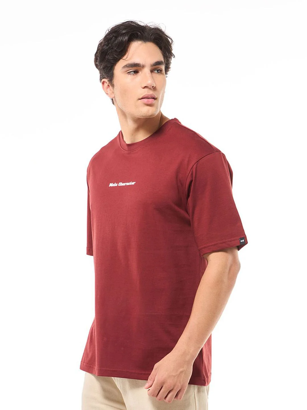 Bewakoof Men Typography Printed Round Neck Cotton Oversized T-shirt - Image 5