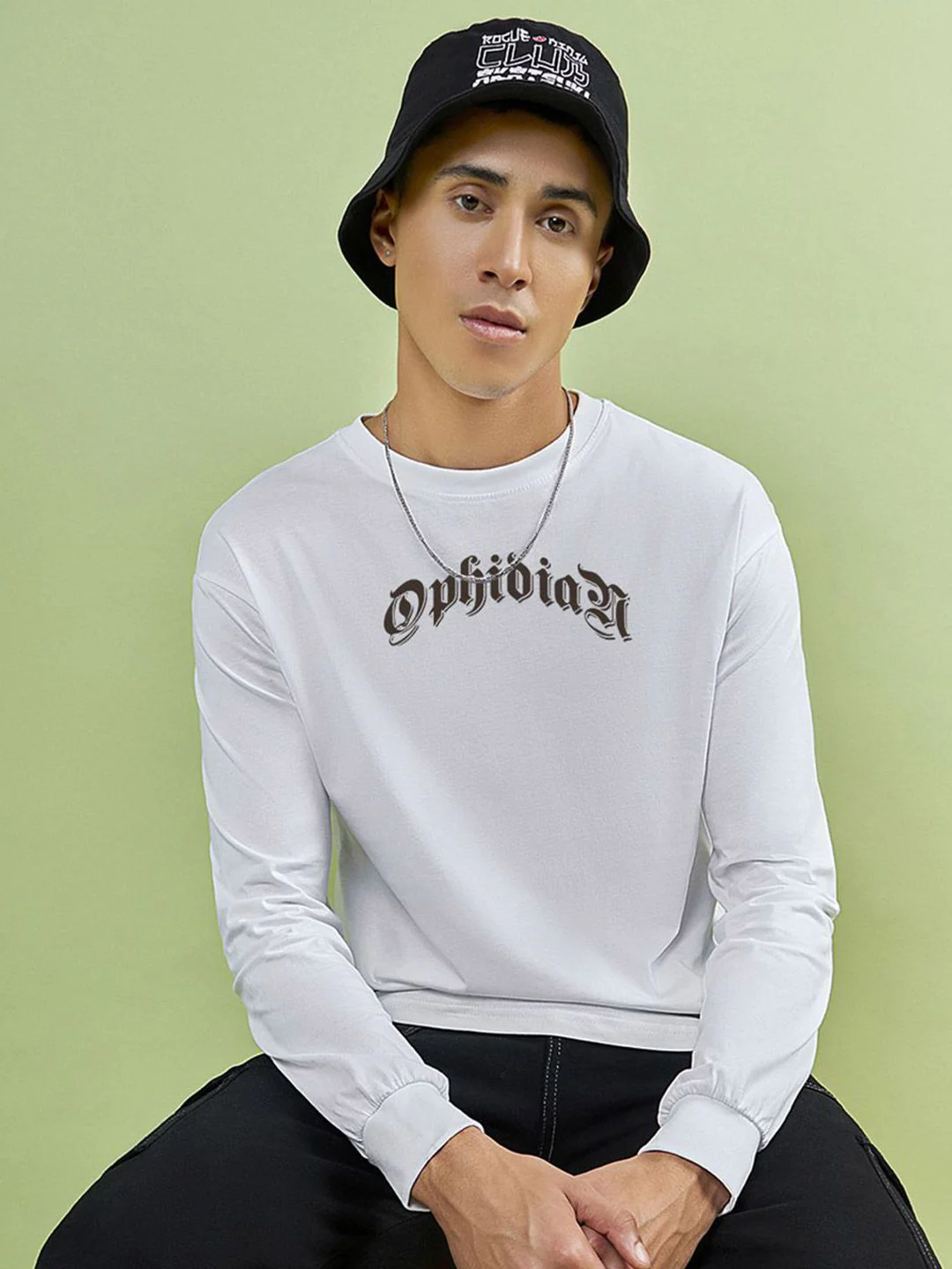 Bewakoof Men Typography Printed Round Neck Cotton Oversized T-shirt - Image 3