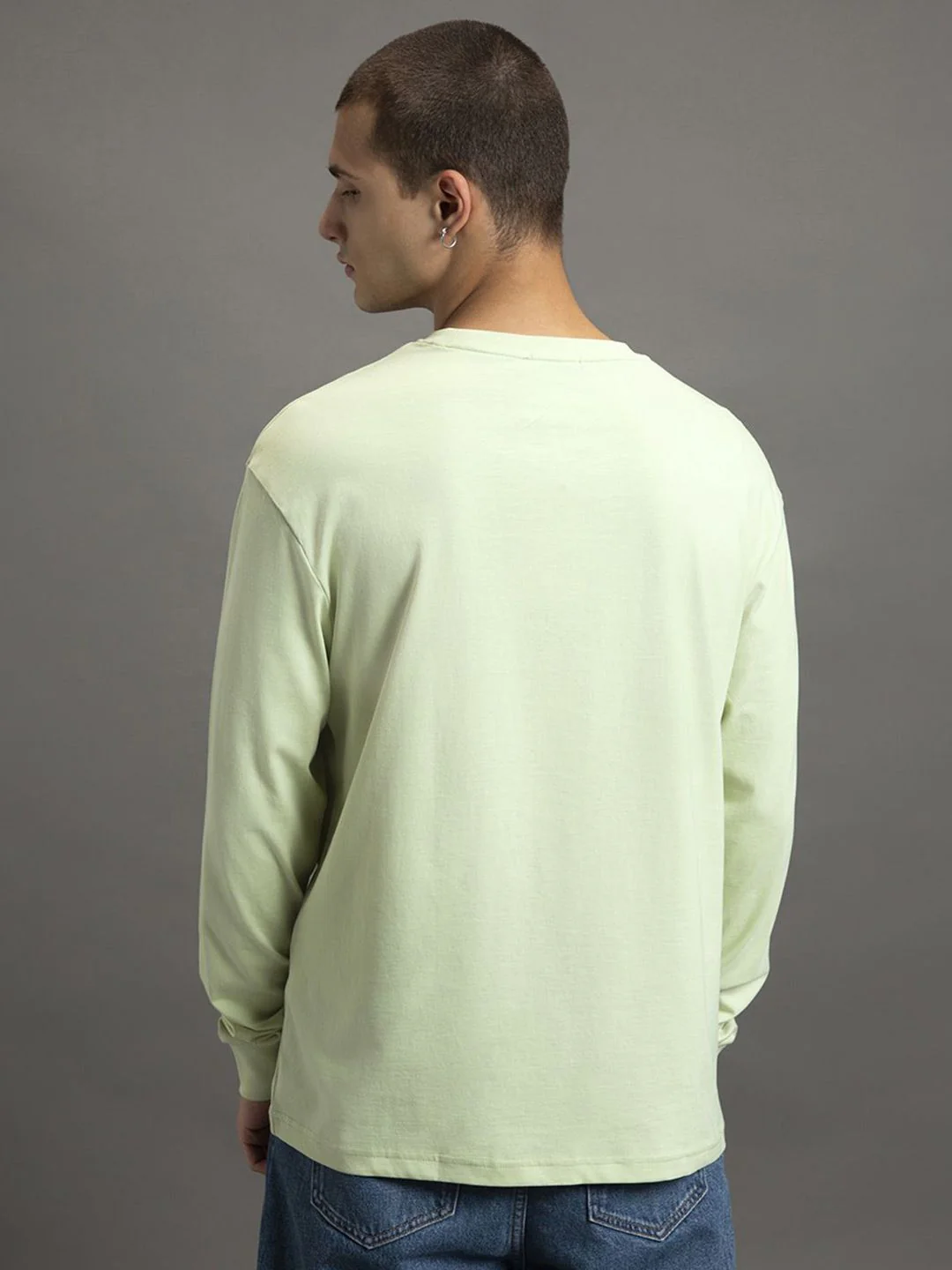Bewakoof Men Typography Printed Round Neck Cotton Oversized T-shirt - Image 5