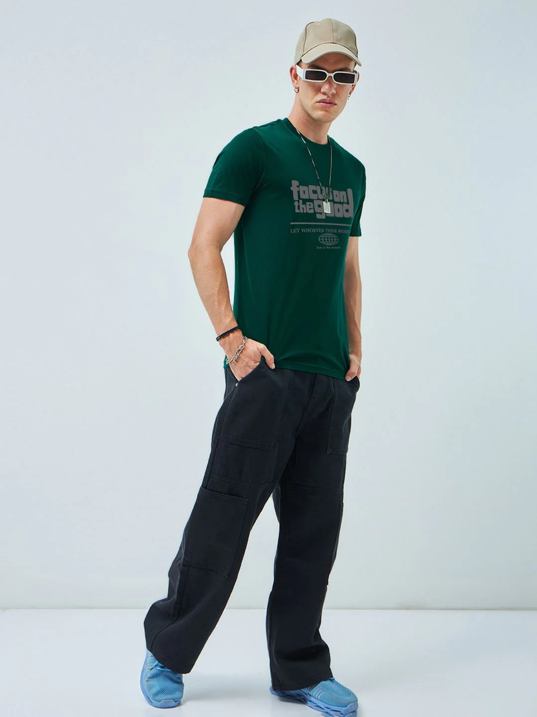 Bewakoof Men Typography Printed Round Neck Cotton T-shirt - Image 4
