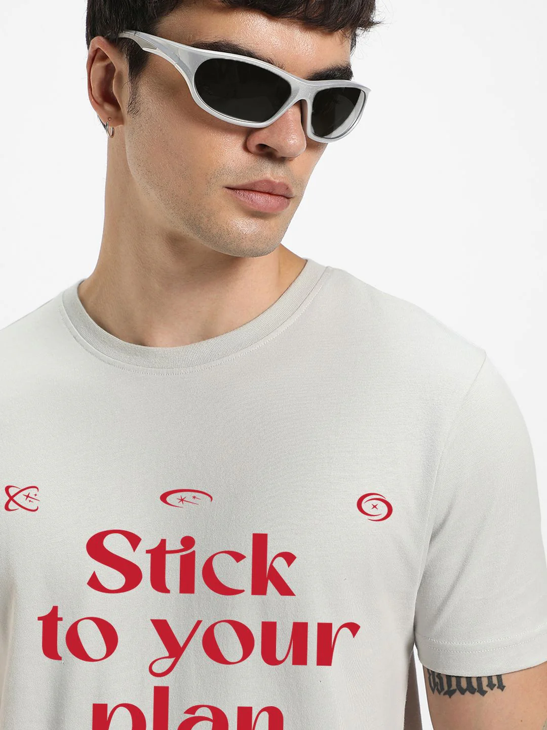 Bewakoof Men Typography Printed Round Neck Cotton T-shirt - Image 2