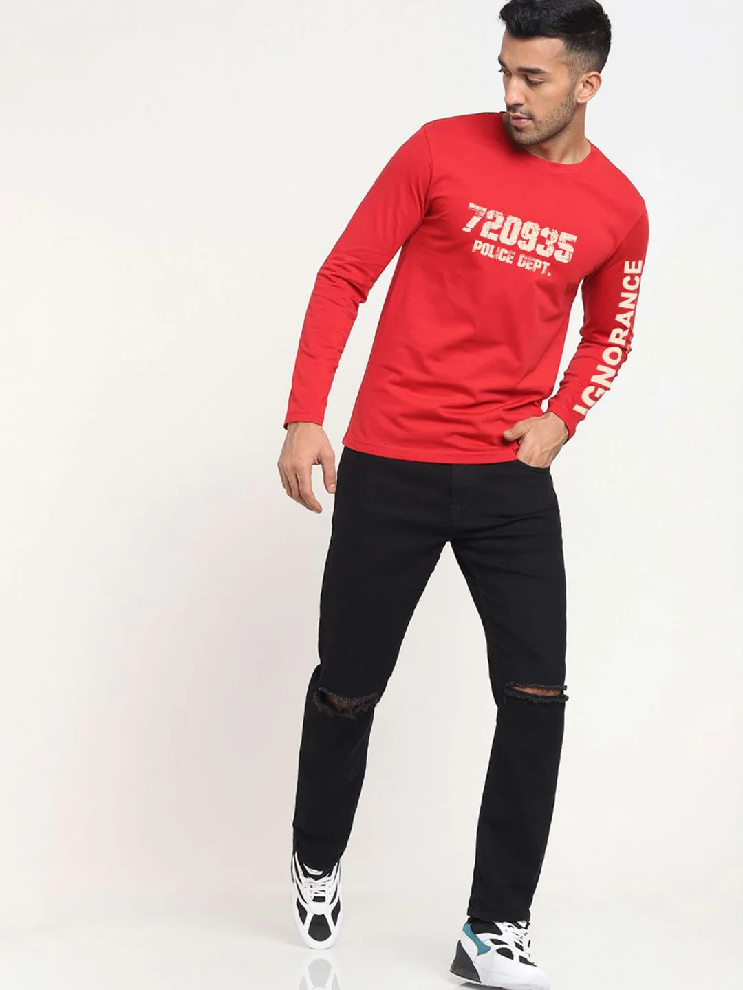 Bewakoof Men Typography Printed Round Neck Cotton T-shirt - Image 4