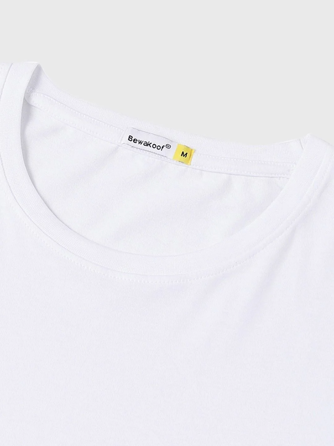 Bewakoof Men Typography Printed Round Neck Regular Fit Pure Cotton T-shirt - Image 3
