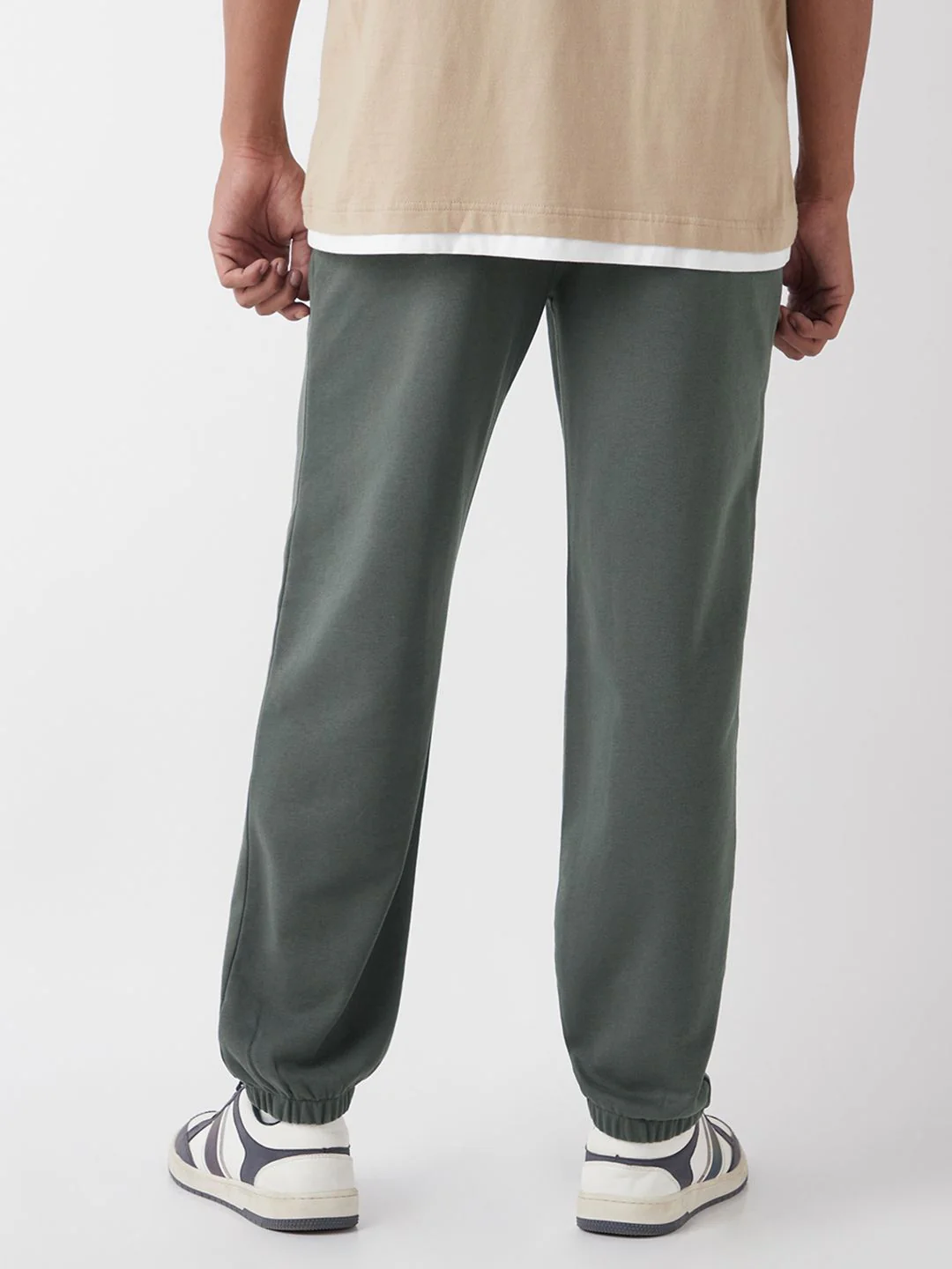 Bewakoof Men's Grey Oversized Mid Rise Joggers - Image 5