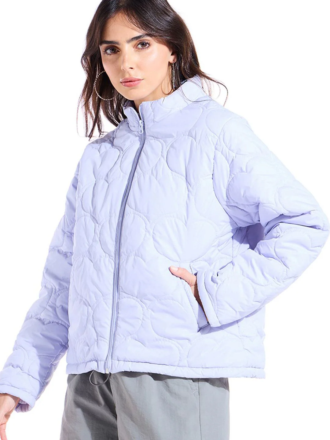 Bewakoof Mock Collar Oversized Puffer Jacket - Image 3