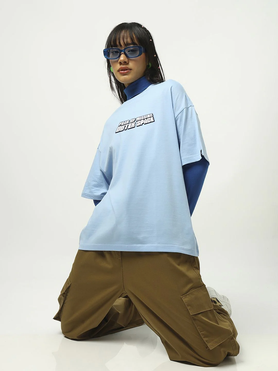 Bewakoof Official Disney Merchandise Lilo & Stitch Pure Cotton Printed Oversized T-Shirt - Image 4