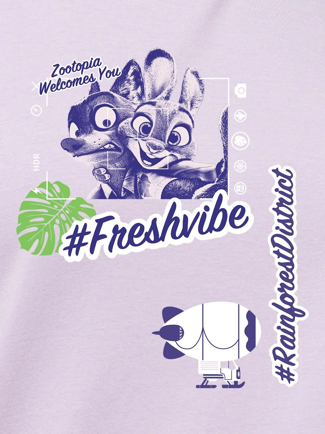 Bewakoof Official Disney Merchandise Zootopia Printed Pure Cotton Oversized T-Shirt - Image 6