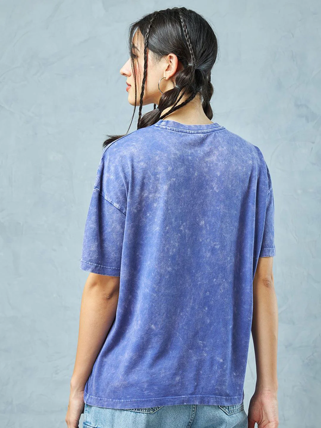 Bewakoof Official Harry Potter Merchandise Women's Printed Oversized Acid Wash T-Shirt - Image 5