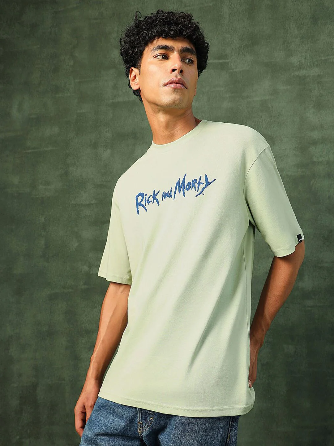 Bewakoof Official Rick and Morty Merchandise  Stoned Rick Morty Printed Oversized T-shirt - Image 5