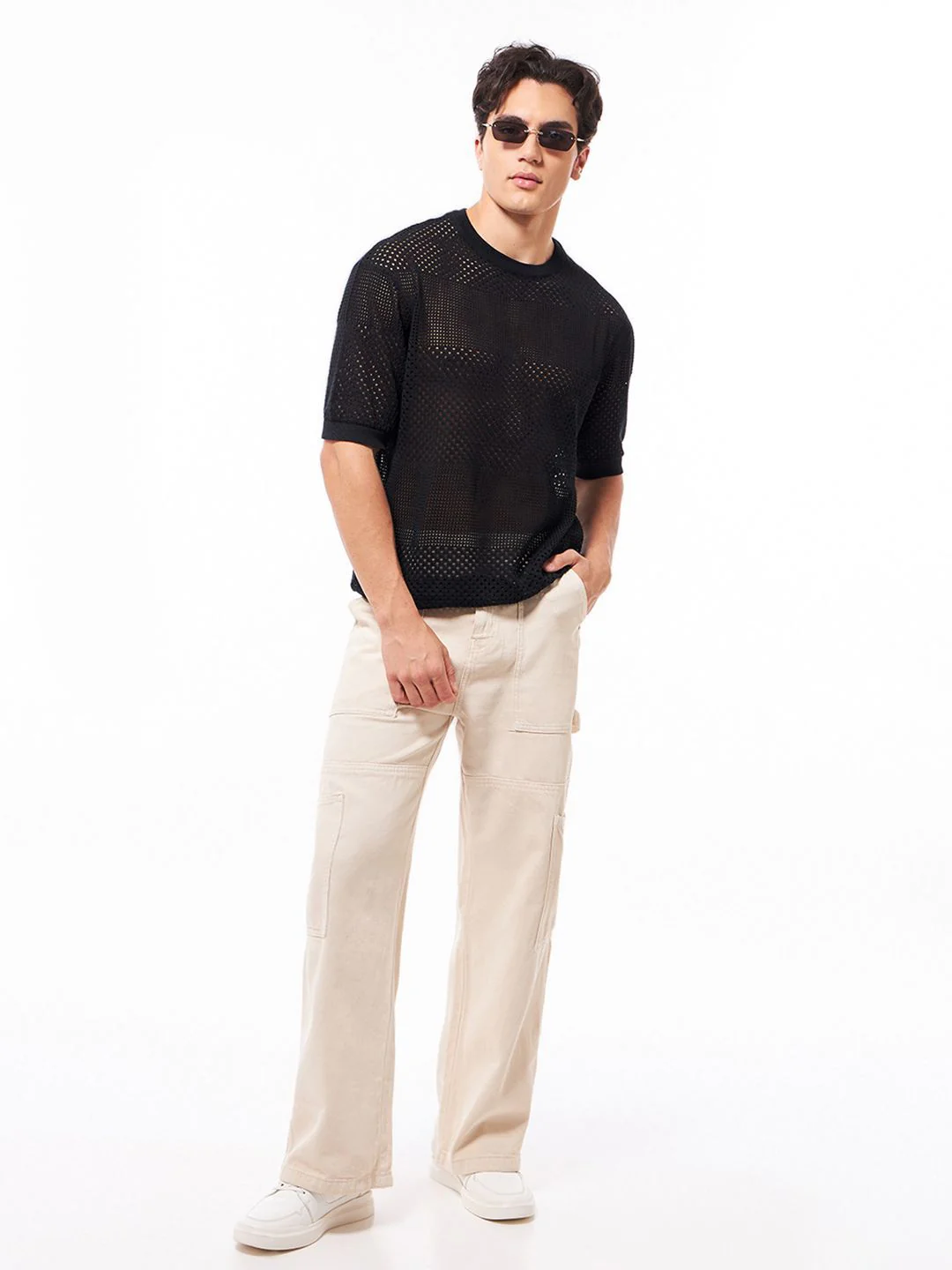 Bewakoof Pure Cotton Oversized Flatknit T-shirt - Image 4