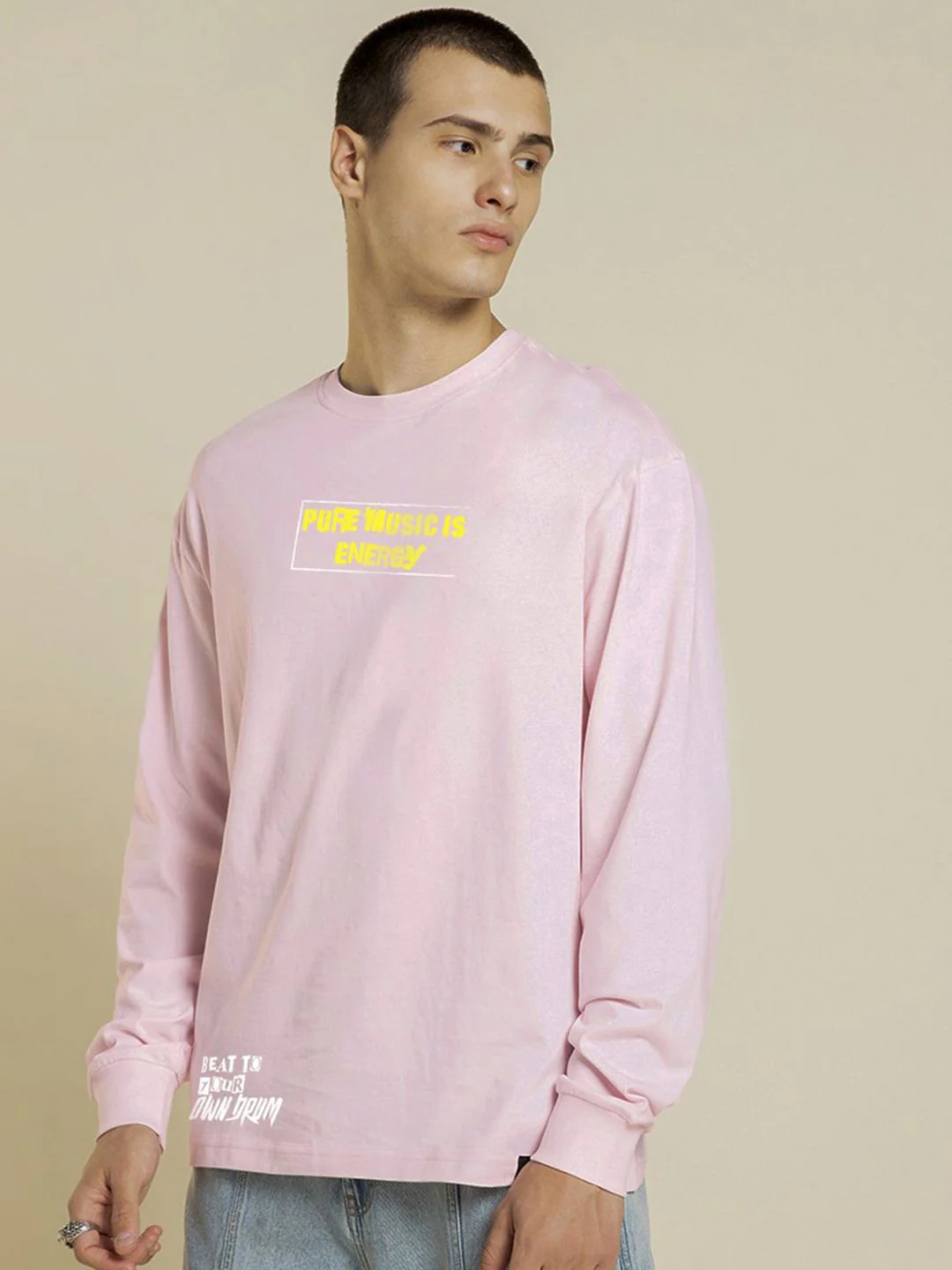 Bewakoof Pure Cotton Typography Printed Round Neck Oversized Garfield T-shirt - Image 5