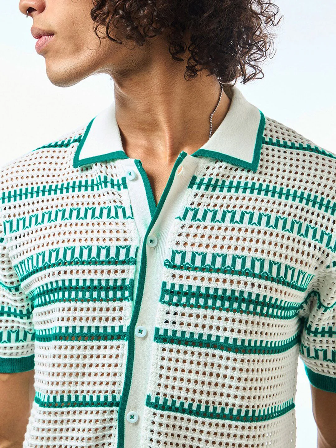 Bewakoof Self Design Pure Cotton Sheer Casual Shirt - Image 3