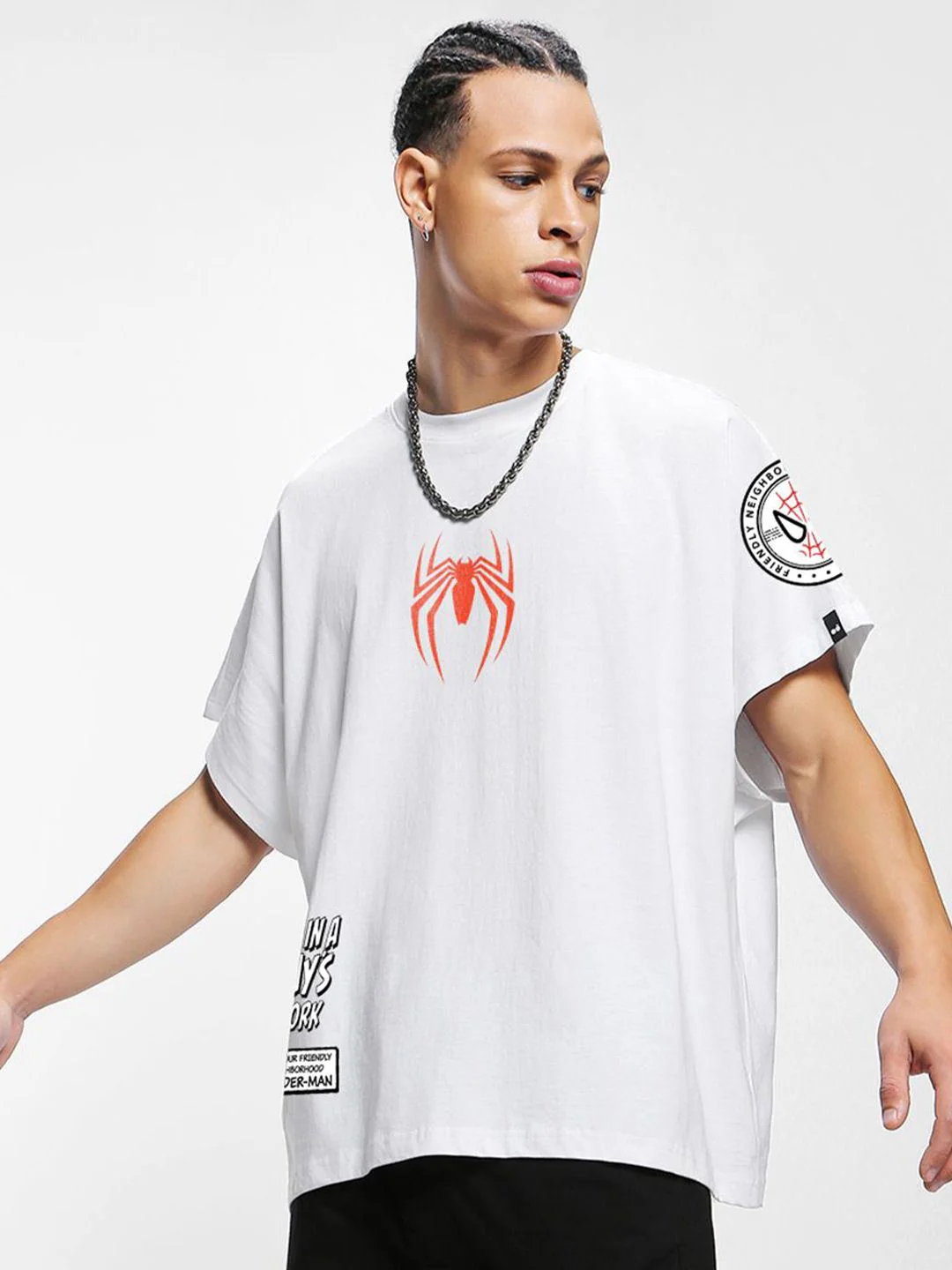 Bewakoof Spiderman  Printed Pure Cotton T-shirt - Image 3