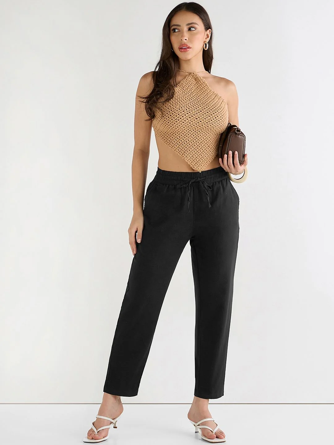 Bewakoof Women Black Linen Pants - Image 5