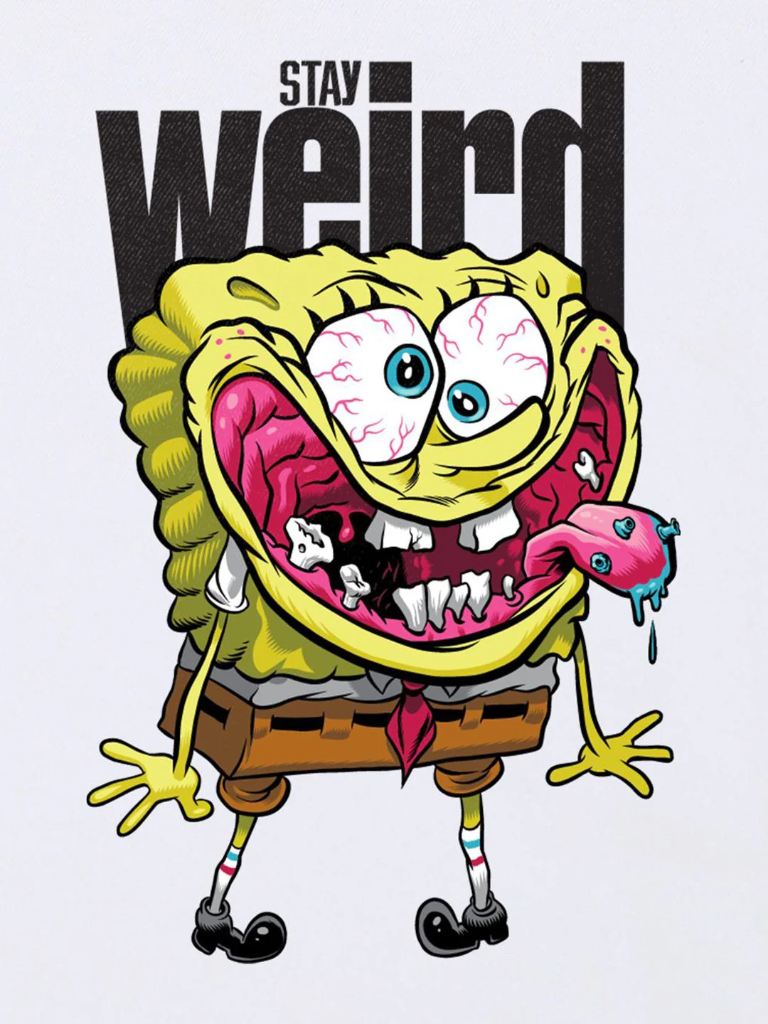 Bewakoof Women Graphic Printed Pure Cotton Relaxed Fit Spongebob T-shirt - Image 6
