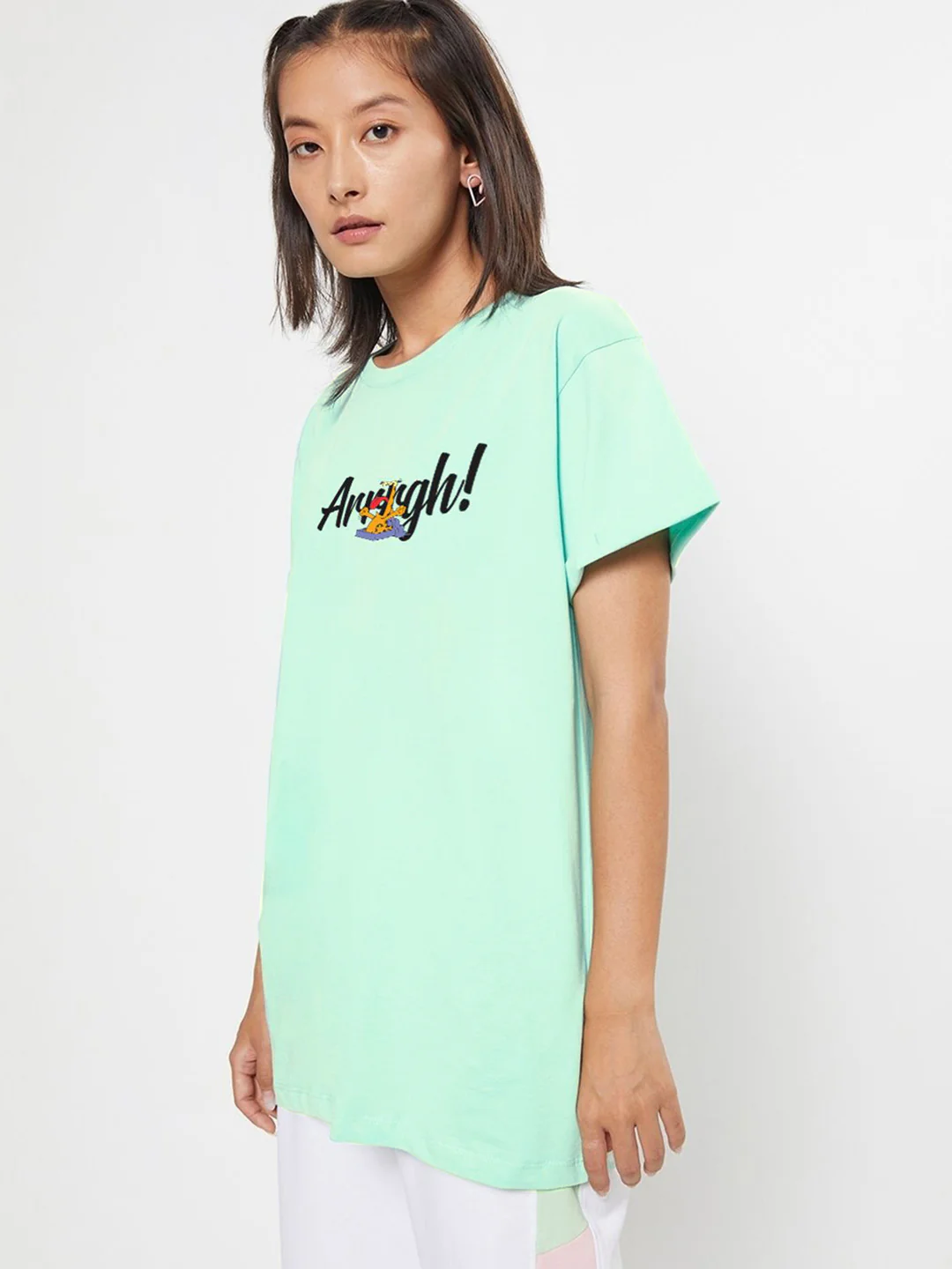 Bewakoof Women Garfield Comic Graphic Round Neck T-shirt - Image 10