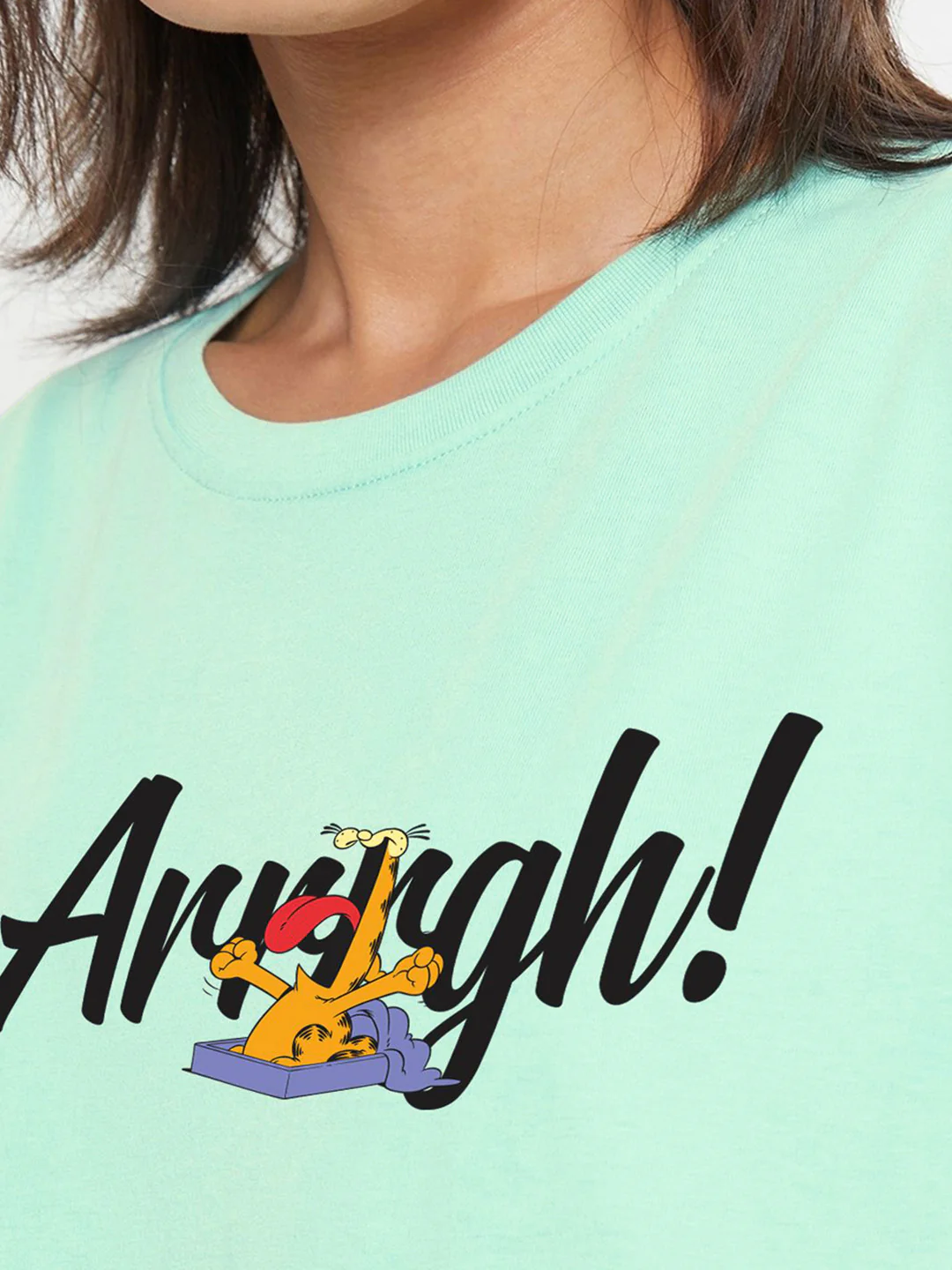Bewakoof Women Garfield Comic Graphic Round Neck T-shirt - Image 8