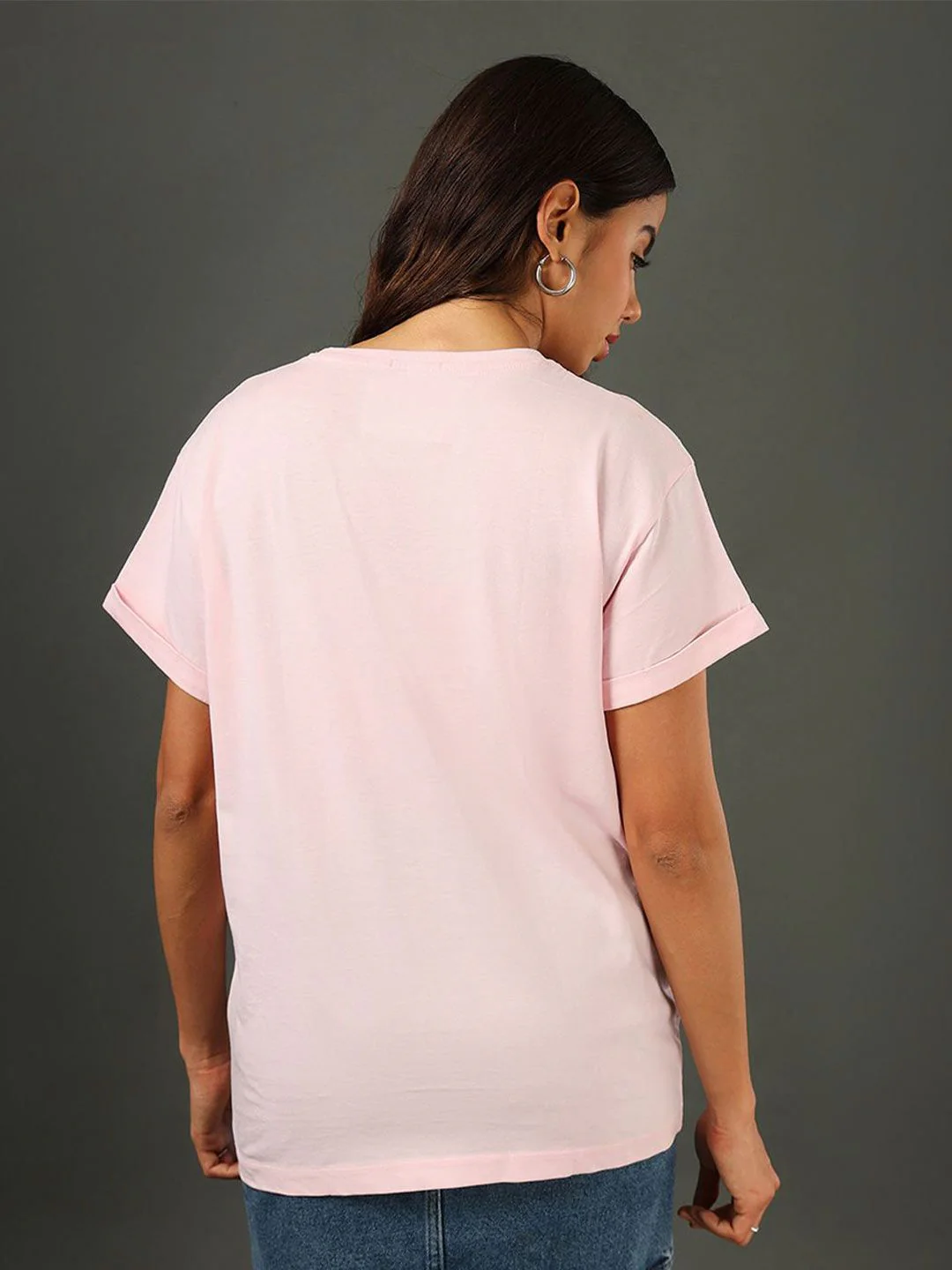 Bewakoof Women Graphic Printed Round Neck Pure Cotton Relaxed Fit T-shirt - Image 5